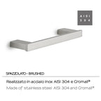 Portasalviette 30 cm in Acciaio Inox AISI 304 e Cromall Maui di Gedy - Spazzolato