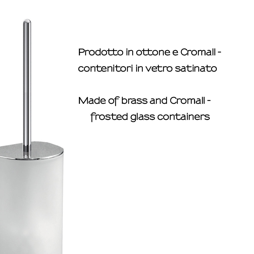 Scopino a parete con ciuffo in setole Kent di Gedy - Cromato