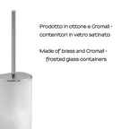 Scopino a parete con ciuffo in setole Kent di Gedy - Cromato