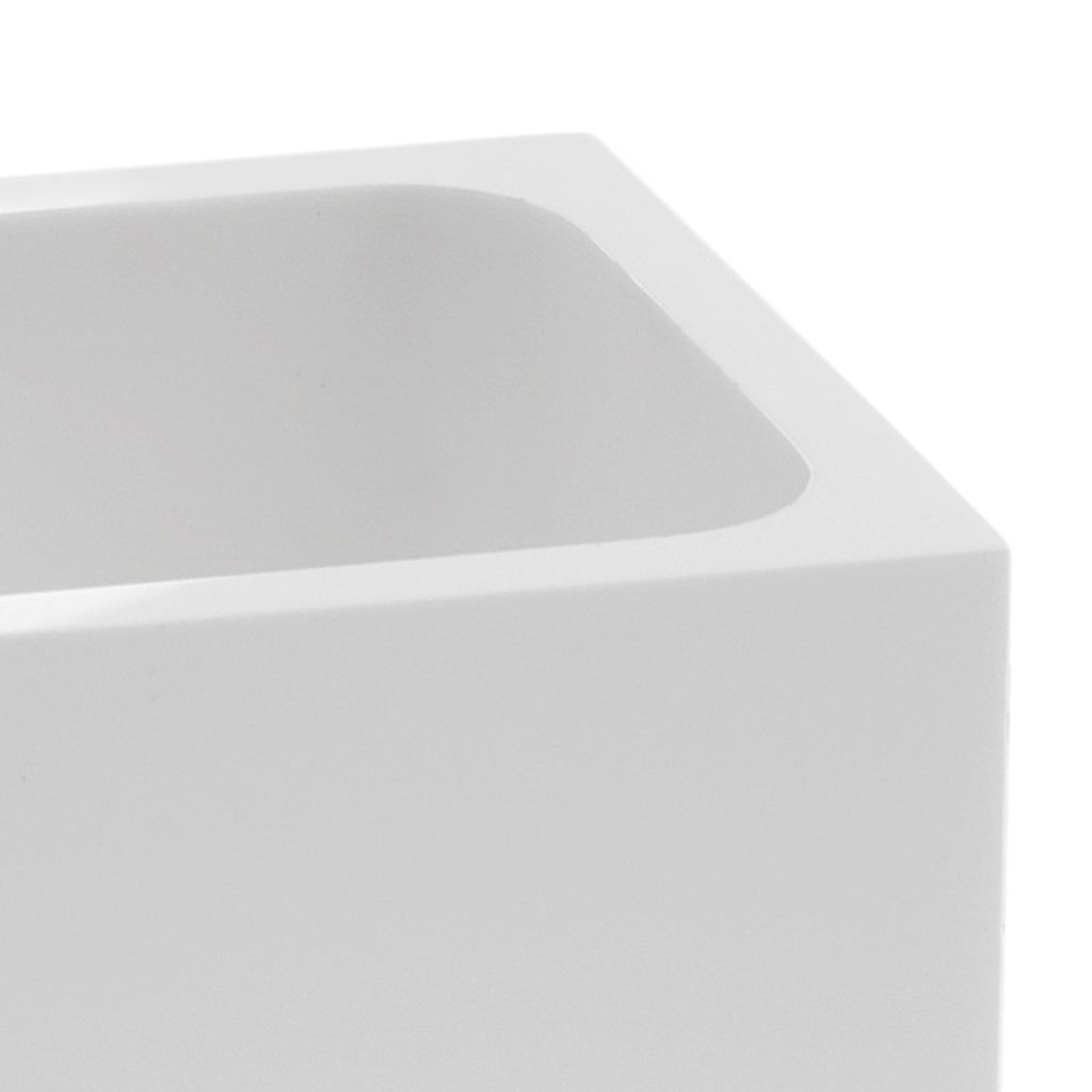 Portaspazzolini in resina e sabbia Gedy serie Sofia - Bianco