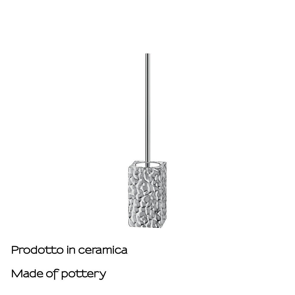 Scopino in ceramica Gedy modello New Martina - Argento