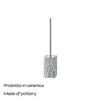 Scopino in ceramica Gedy modello New Martina - Argento