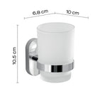 Portaspazzolini in Acciaio Inox Gedy serie Febo - Cromato