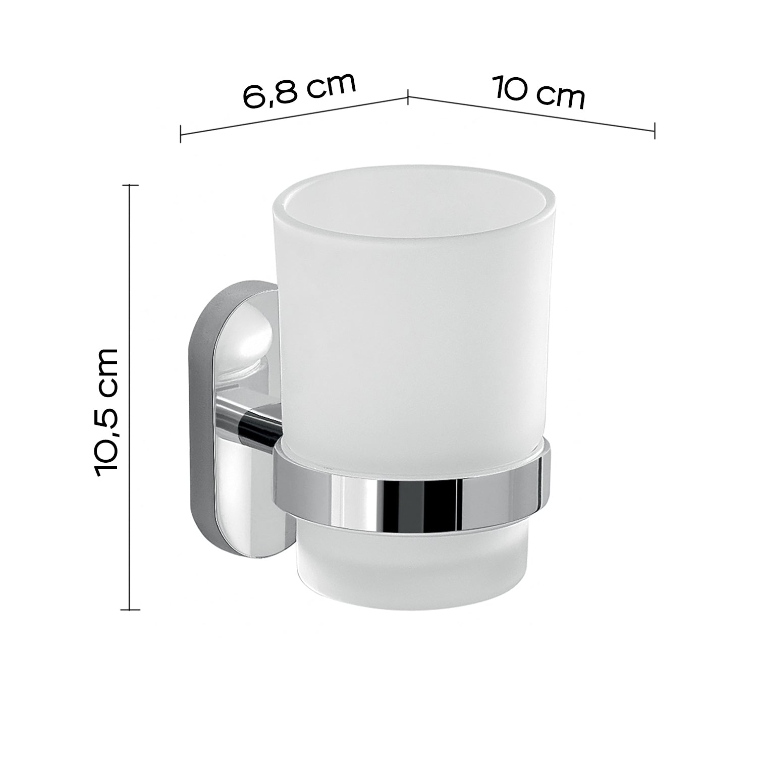 Portaspazzolini in Acciaio Inox Gedy serie Febo - Cromato