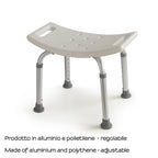Sgabello regolabile Gedy modello Friend in Alluminio e Polietilene - Bianco