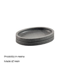 Portasapone in resina Gedy serie Petra - Grigio