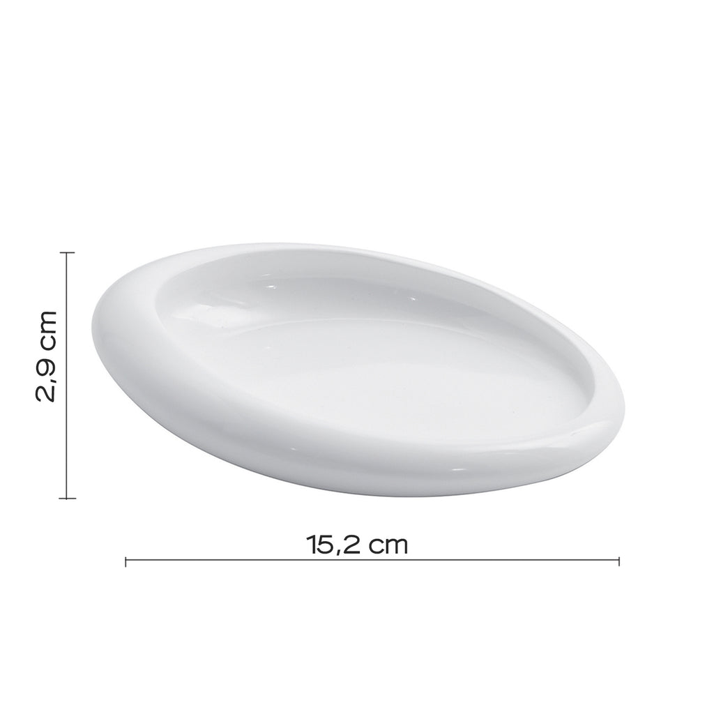 Portasapone da appoggio Gedy serie Iside - Bianco Lucido