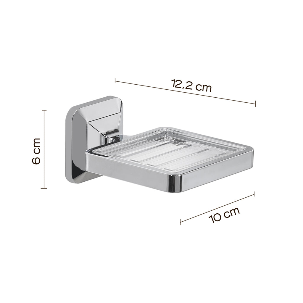 Portasapone con ventosa Gedy Ventus cm 10x12.2x6 in Acciaio Inox