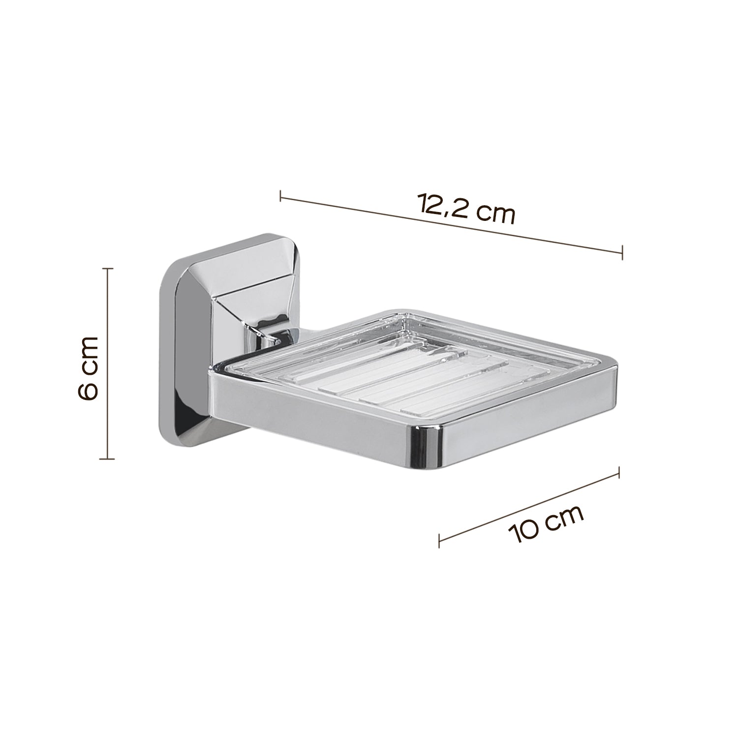 Portasapone con ventosa Gedy Ventus cm 10x12.2x6 in Acciaio Inox