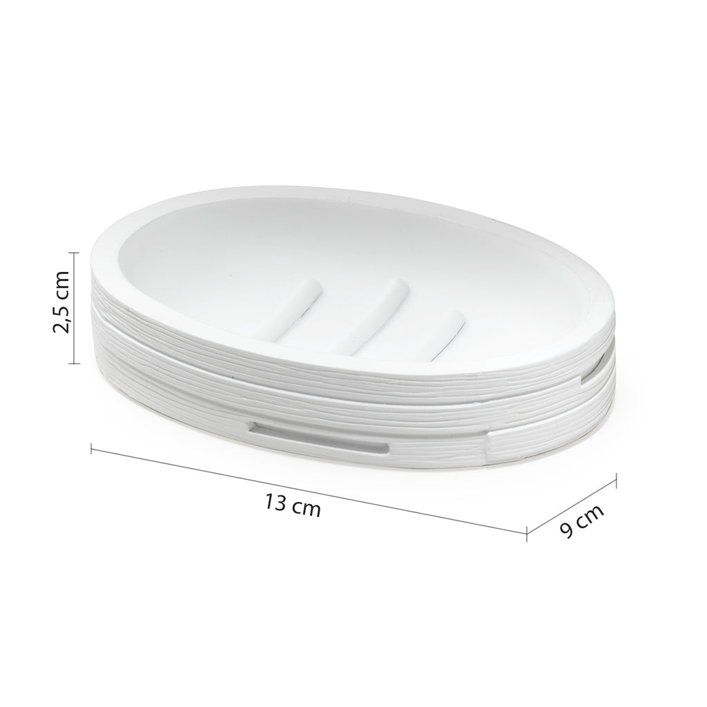 Portasapone in resina Gedy serie Helen - Bianco