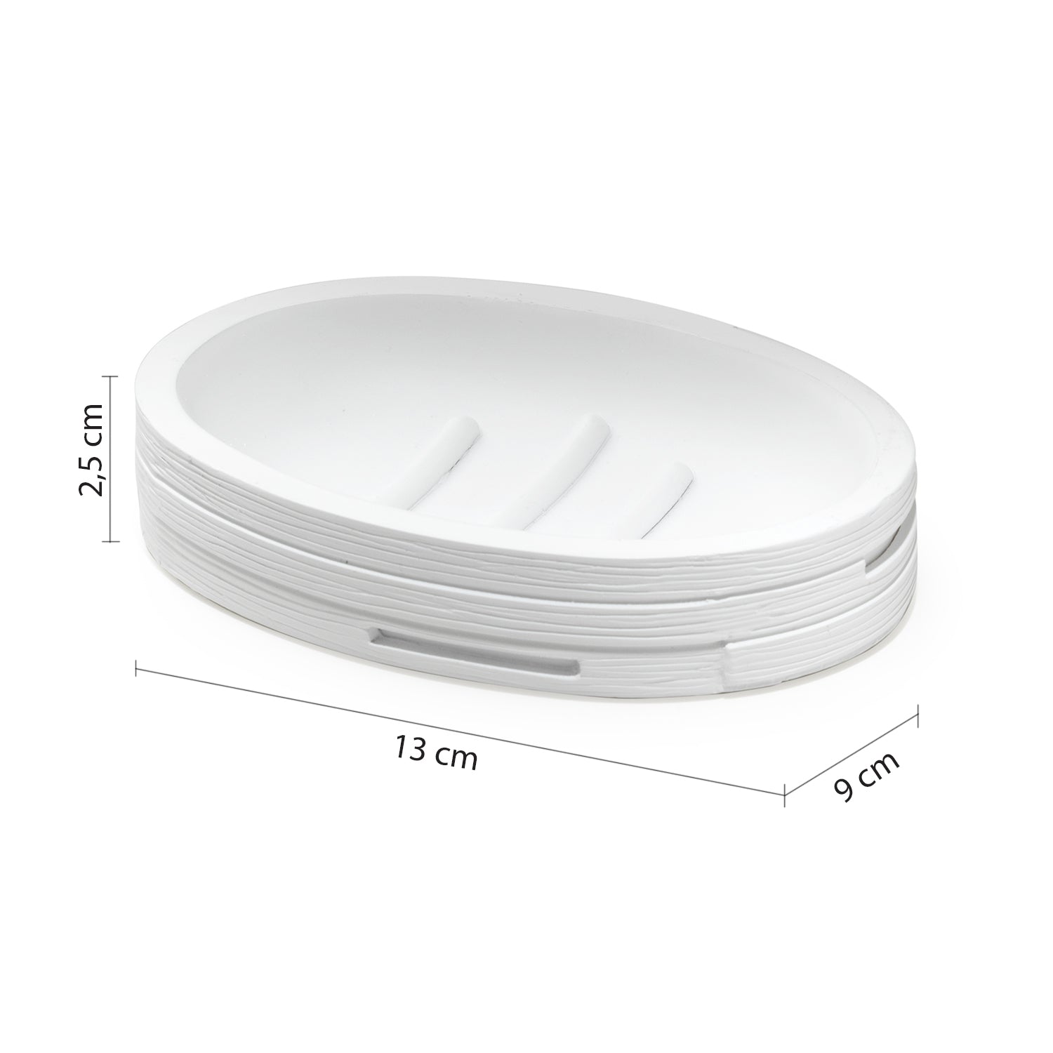 Portasapone in resina Gedy serie Helen - Bianco