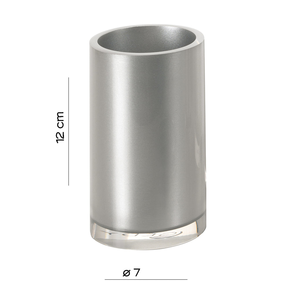 Portaspazzolini da appoggio Gedy serie Vega - Argento