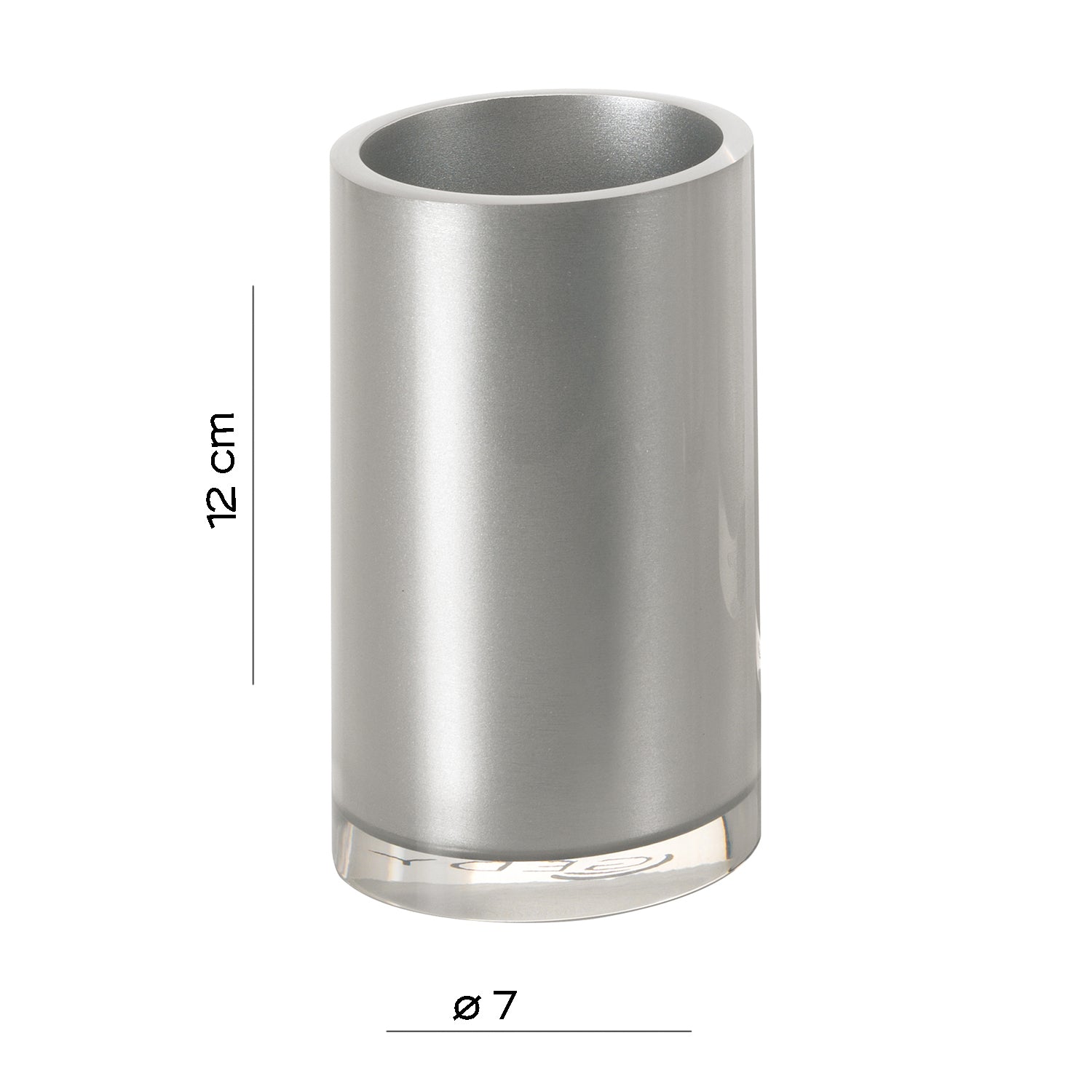 Portaspazzolini da appoggio Gedy serie Vega - Argento