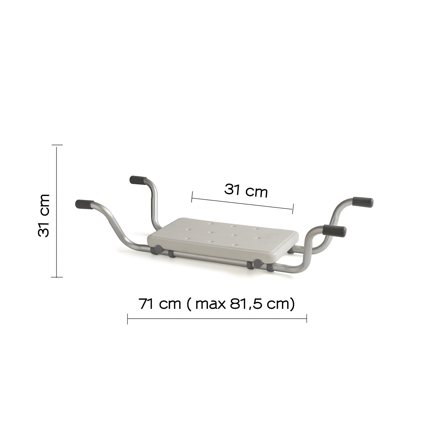 Sedile estensibile per vasca Friend di Gedy - Bianco