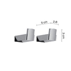 Appendiabiti 2 pezzi a parete Kent di Gedy - Cromato