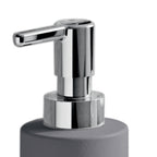 Dispenser sapone in ceramica con erogatore cromato Gedy serie New Mizar - Grigio