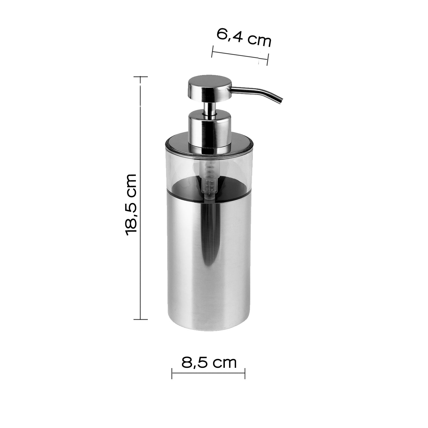 Dispenser sapone in Acciaio Inox Gedy serie Betty - Cromato