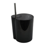 Cestino da 6L con coperchio ribaltabile e scopino modello Sun and Moon - Nero