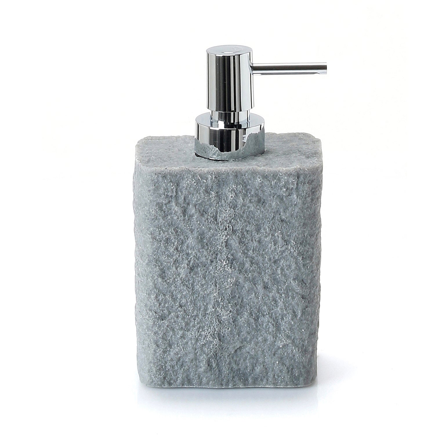 Dispenser sapone da appoggio con erogatore in plastica cromata Gedy modello Aries - Grigio