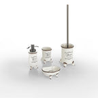 Portaspazzolini da appoggio in ceramica Gedy serie Amelie - Bianco