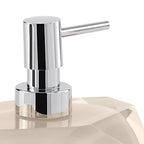 Dosasapone con erogatore in plastica cromata Gedy serie Chanelle - Tortora Chiaro