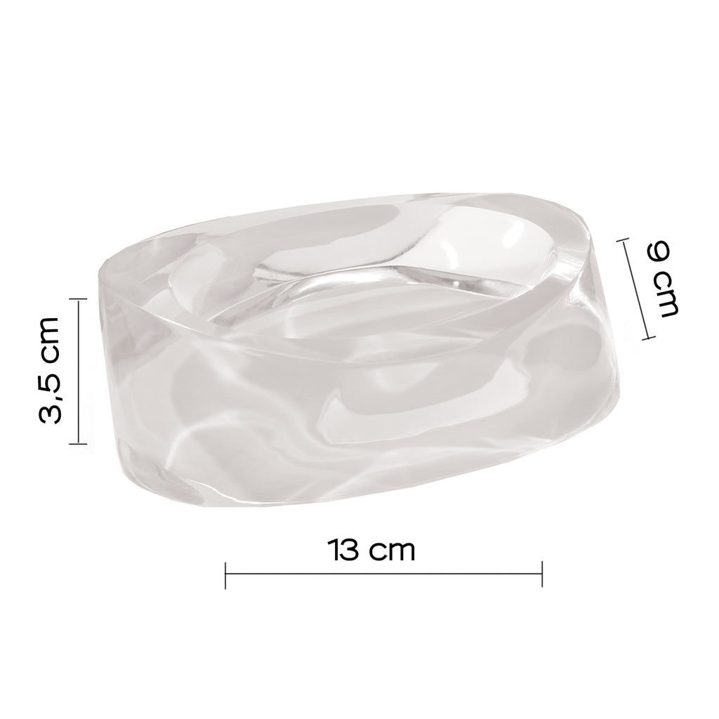 Portasapone da appoggio Gedy serie Twist - Bianco