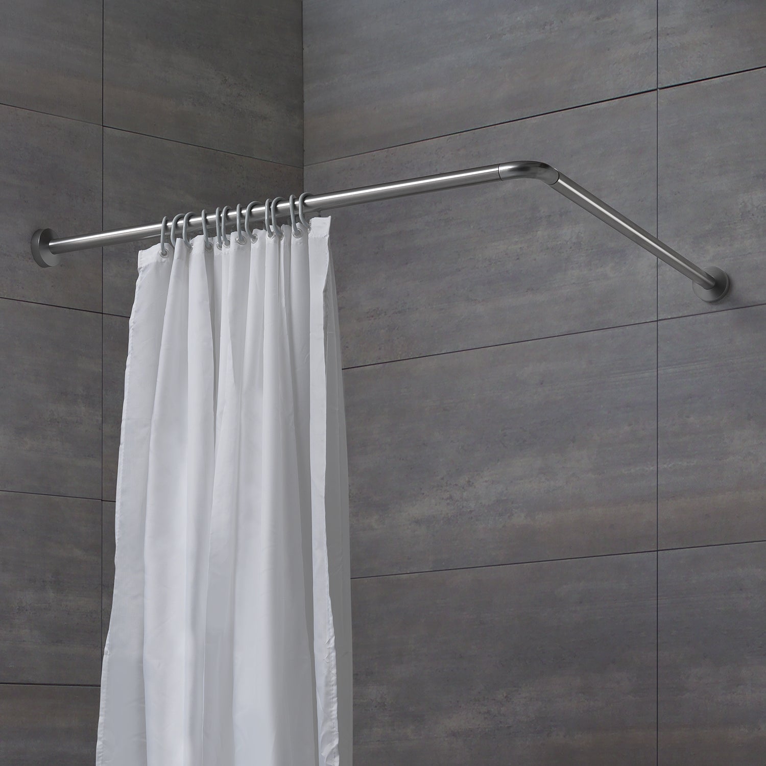 Asta doccia angolare 80x80 cm di Gedy - Alluminio Anodizzato