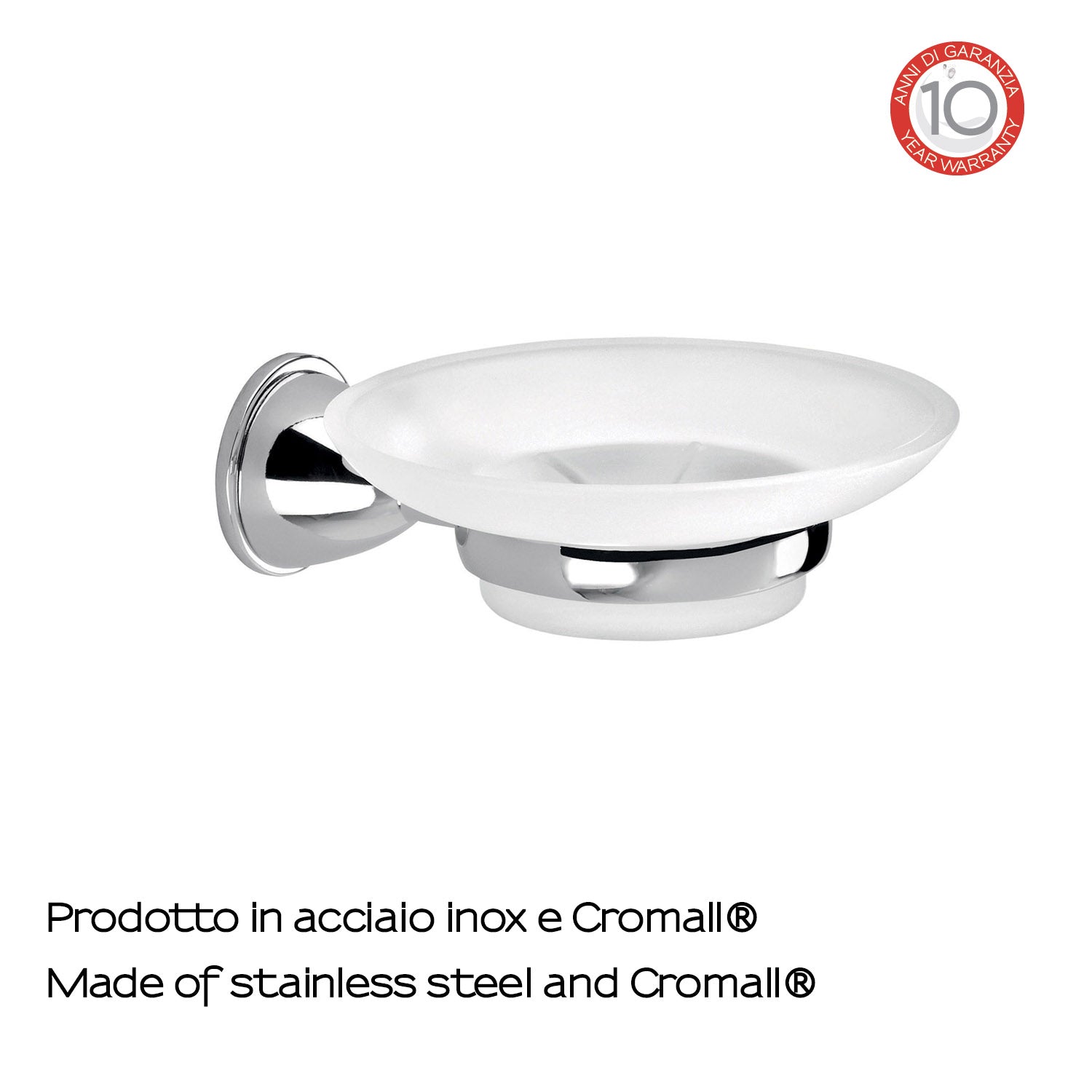 Portasapone in Acciaio Inox Genziana di Gedy - Cromato