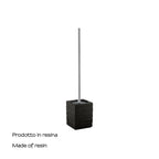 Scopino da appoggio con ciuffo in setole Gedy serie Quadrotto - Nero