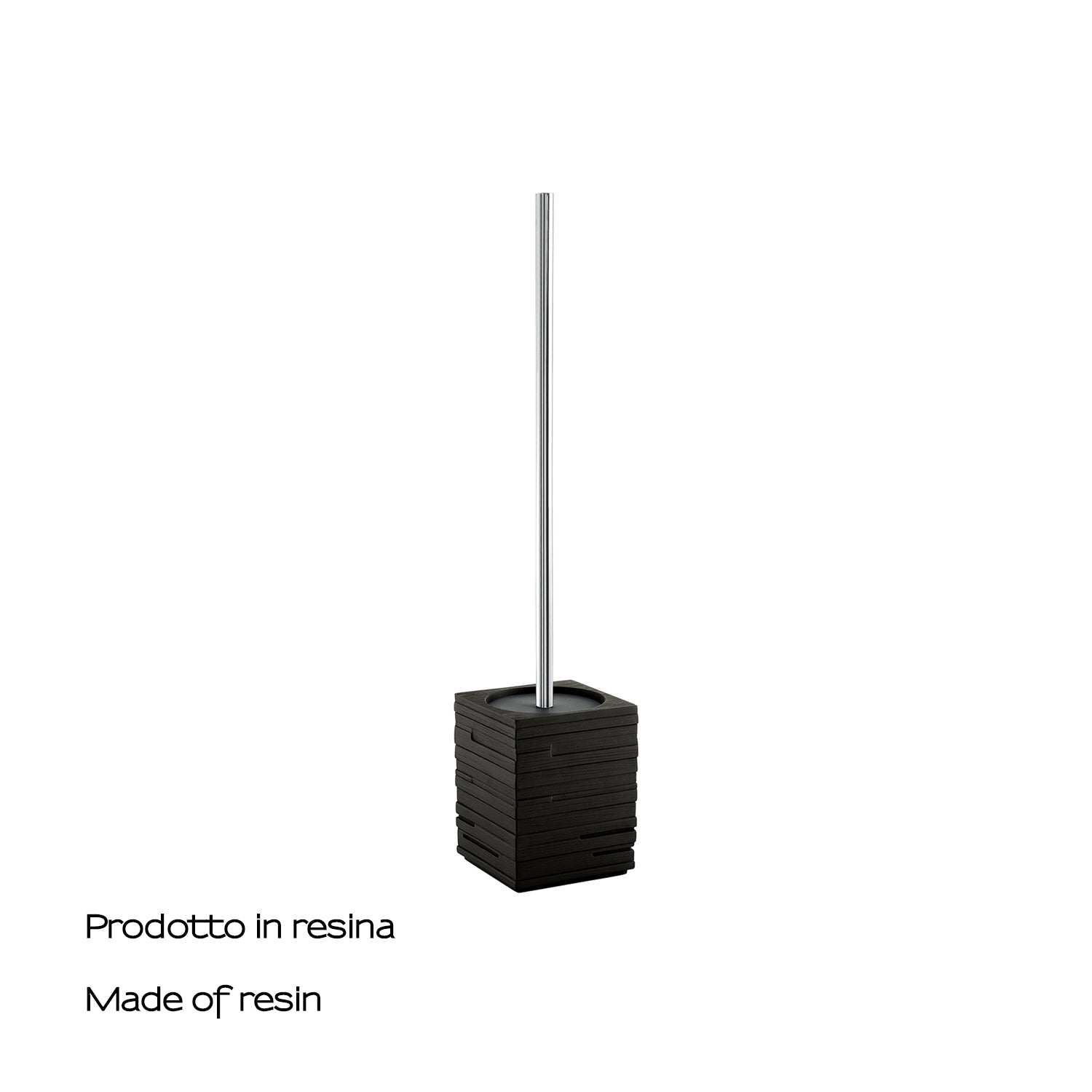 Scopino da appoggio con ciuffo in setole Gedy serie Quadrotto - Nero