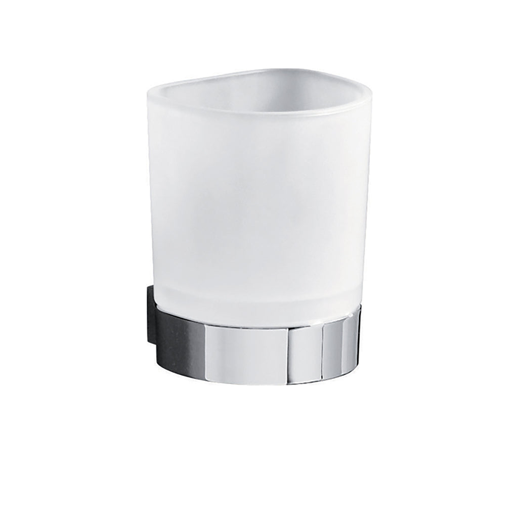 Portaspazzolini a parete Kent di Gedy - Cromato