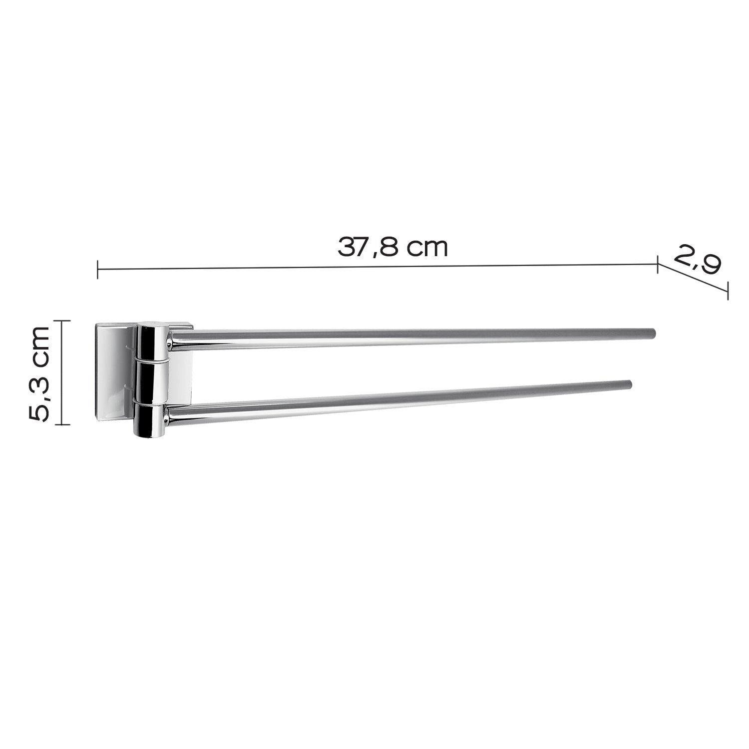 Portasalviette a snodo Fuji di Gedy - Cromato