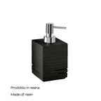 Dosasapone da appoggio con erogatore in plastica Gedy serie Quadrotto - Nero