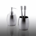 Portaspazzolini in Acciaio Inox Gedy serie Nigella - Spazzolato