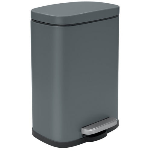 Pattumiera a pedale modello Akira in acciaio capienza 5 litri colore grigio opaco