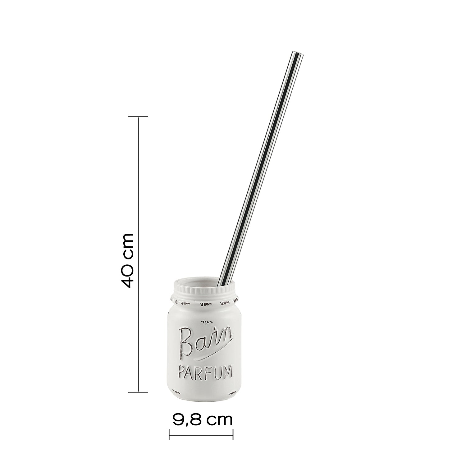 Scopino in ceramica Gedy serie Catherine - Bianco