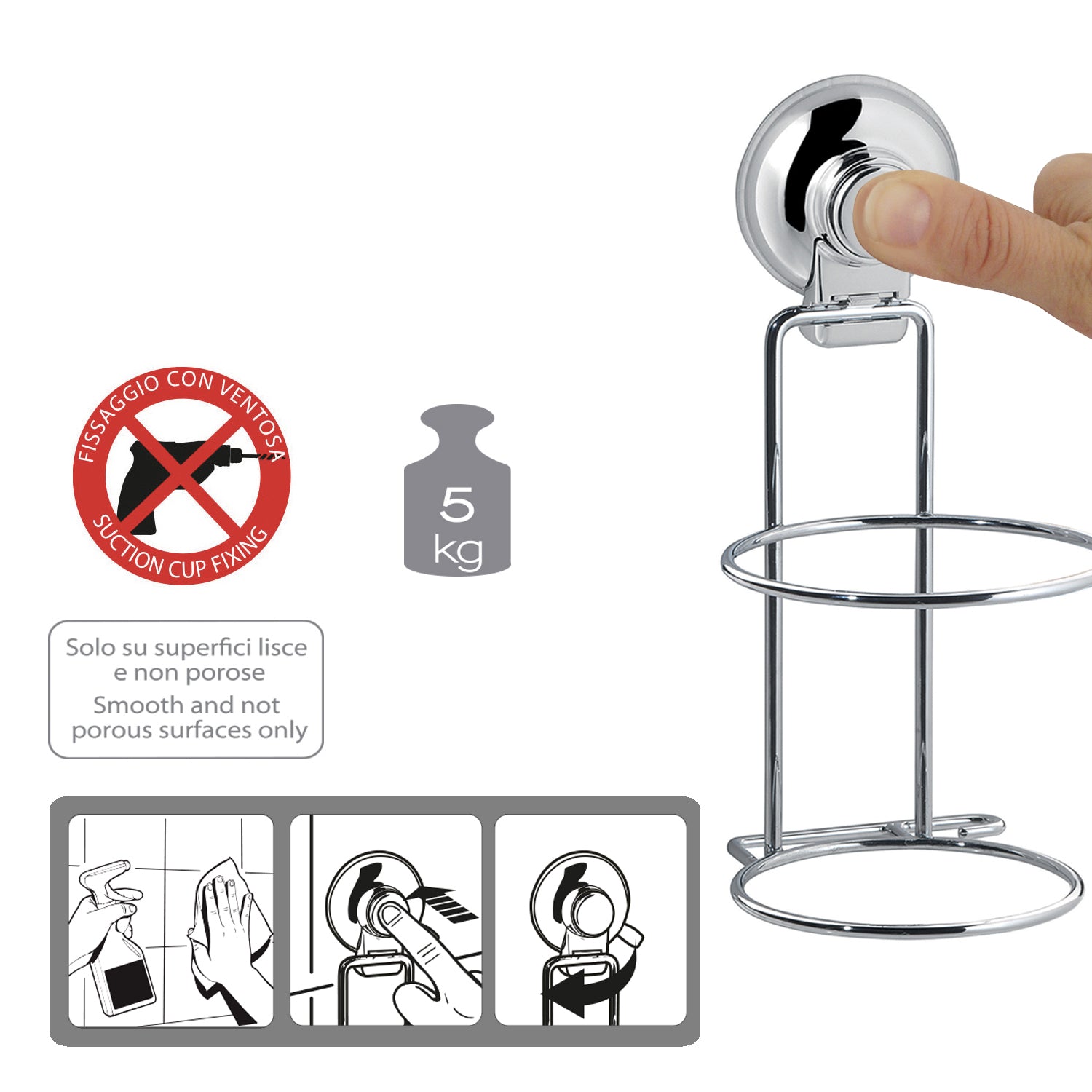 Porta phon di Gedy serie Hot - Cromato