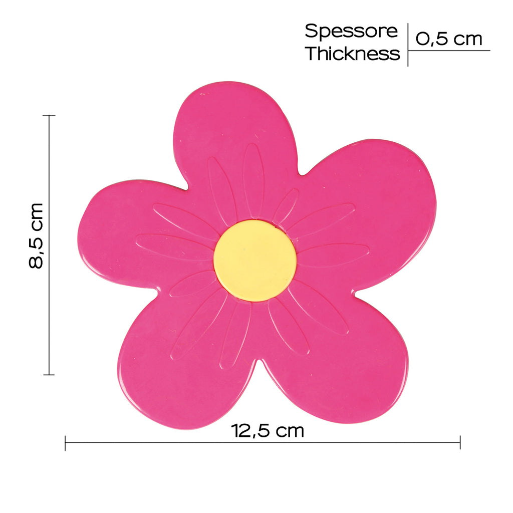 Tappeto antiscivolo doccia e vasca mini Daisy di Gedy - Rosa