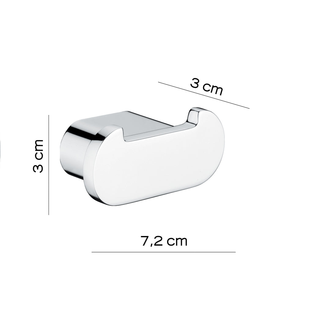 Appendiabiti doppio a parete Gedy serie Azzorre - Cromato