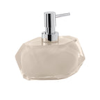 Dosasapone con erogatore in plastica cromata Gedy serie Chanelle - Tortora Chiaro