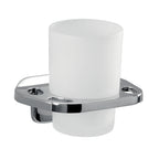 Portaspazzolini a muro in alluminio anodizzato di Gedy serie K2 - Cromato