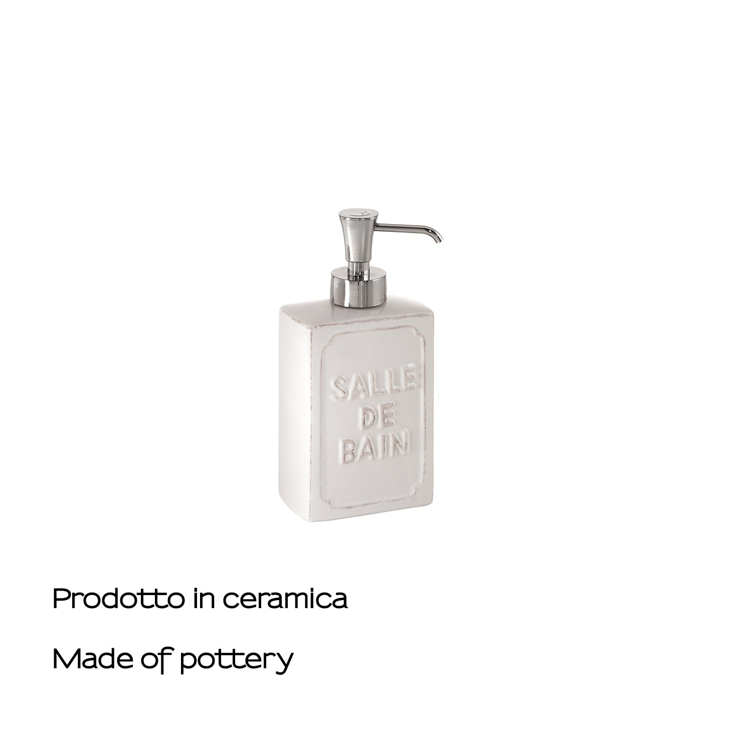 Dosasapone da appoggio con erogatore in plastica Gedy serie Vivienne - Bianco