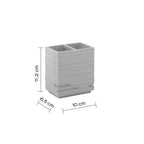 Portaspazzolini da appoggio in resina Gedy serie Quadrotto - Grigio