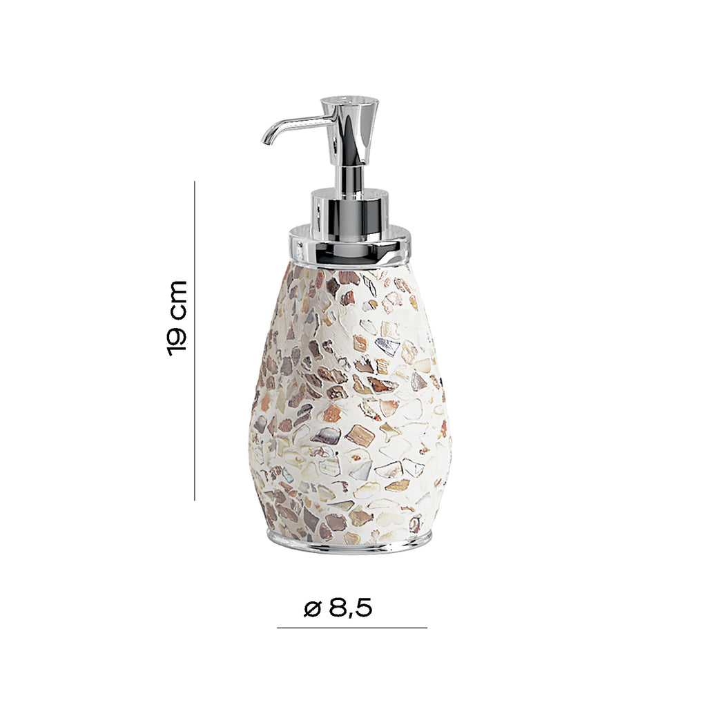 Dispenser sapone in ceramica e madreperla Gedy serie Marina - Crema