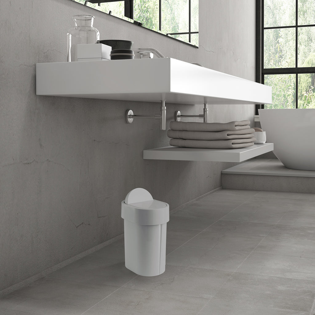 Portarifiuti da appoggio di Gedy serie Junior - Bianco