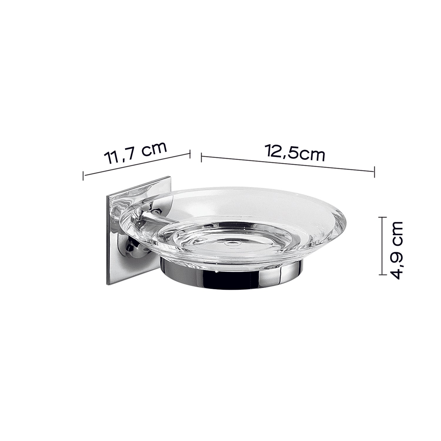 Portasapone in ottone e Cromall Wizard di Gedy - Cromato