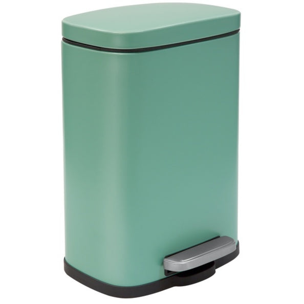 Pattumiera a pedale modello Akira in acciaio capienza 5 Litri colore verde opaco