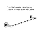 Porta asciugamani 35 cm a parete di Gedy serie Edera Plus - Cromato