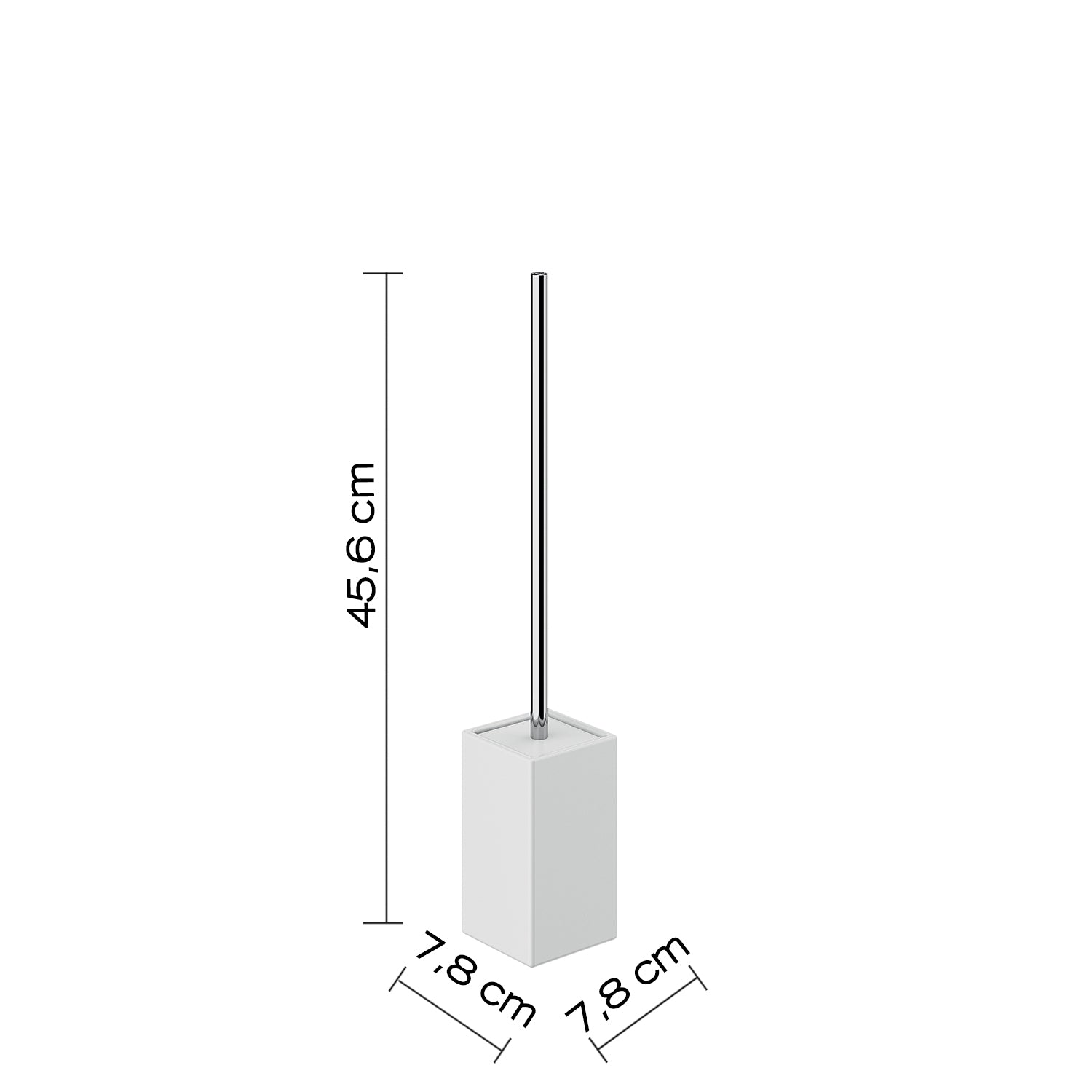 Scopino in ceramica Gedy serie Verbena - Bianco
