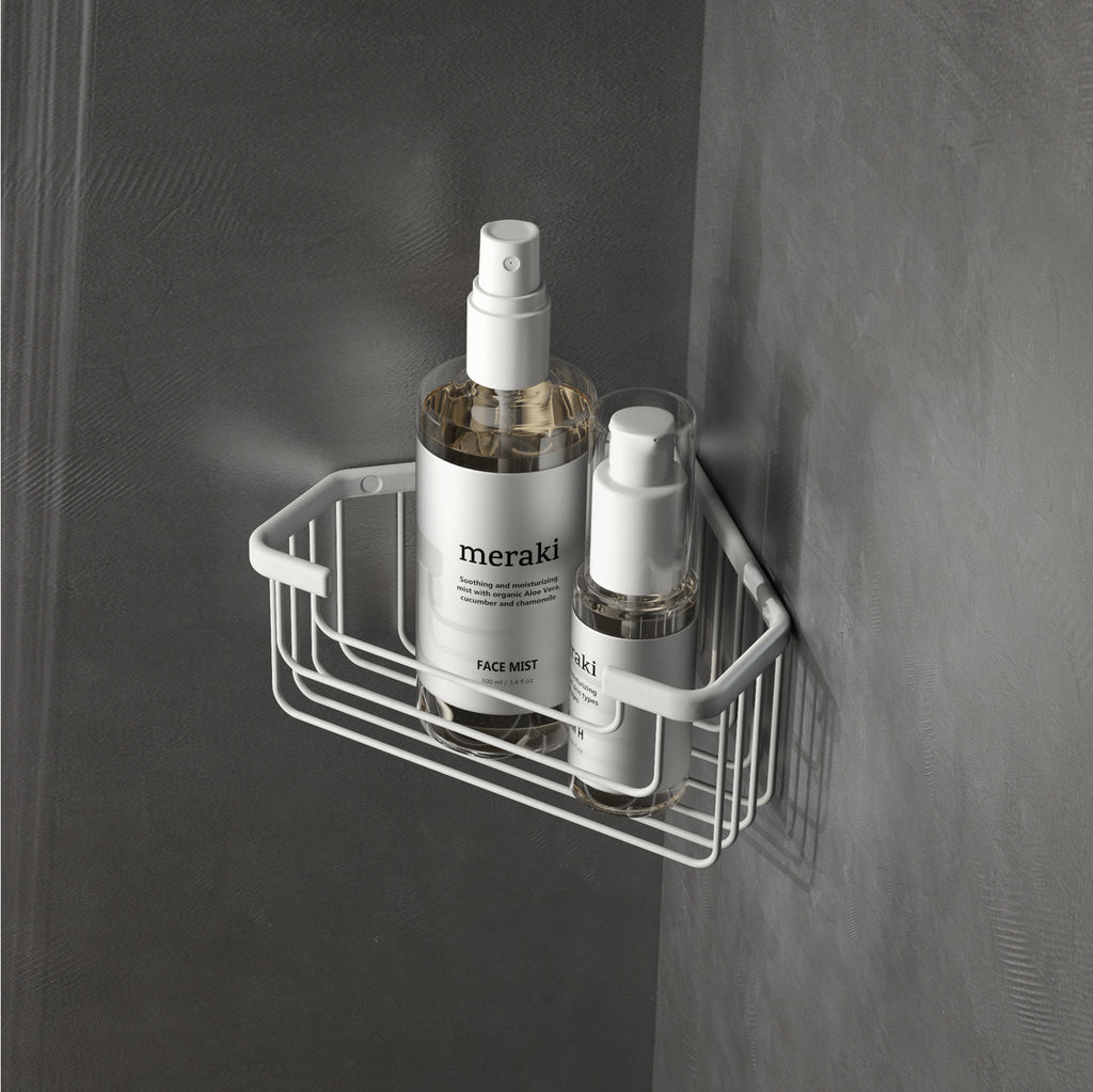 Portaoggetti doccia angolare modello Augustus di Gedy - Bianco